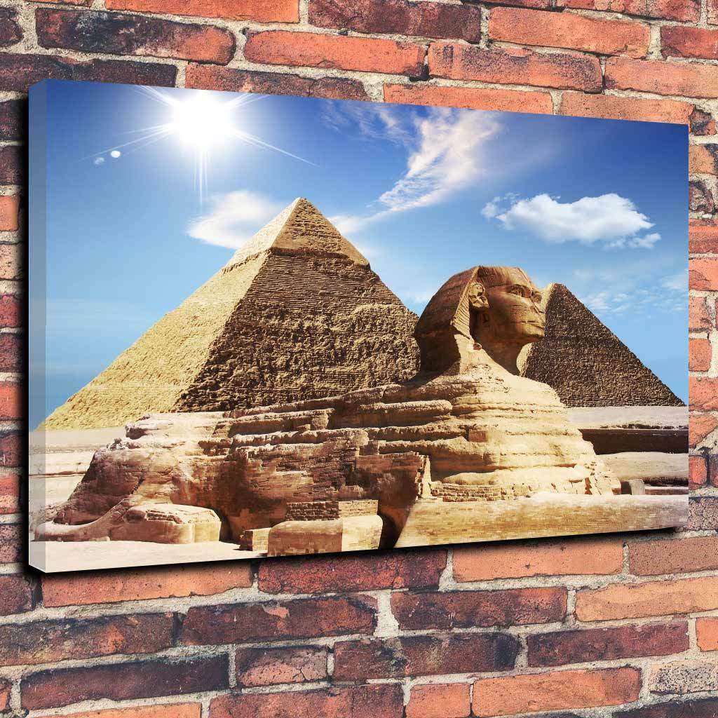 世界的に有名な ピラミッド エジプト スフィンクス カフェ オシャレ 街 風景 夜景 写真 グッズ 雑貨 海外 A１ ポスター パネル アート キャンバス 高級 その他