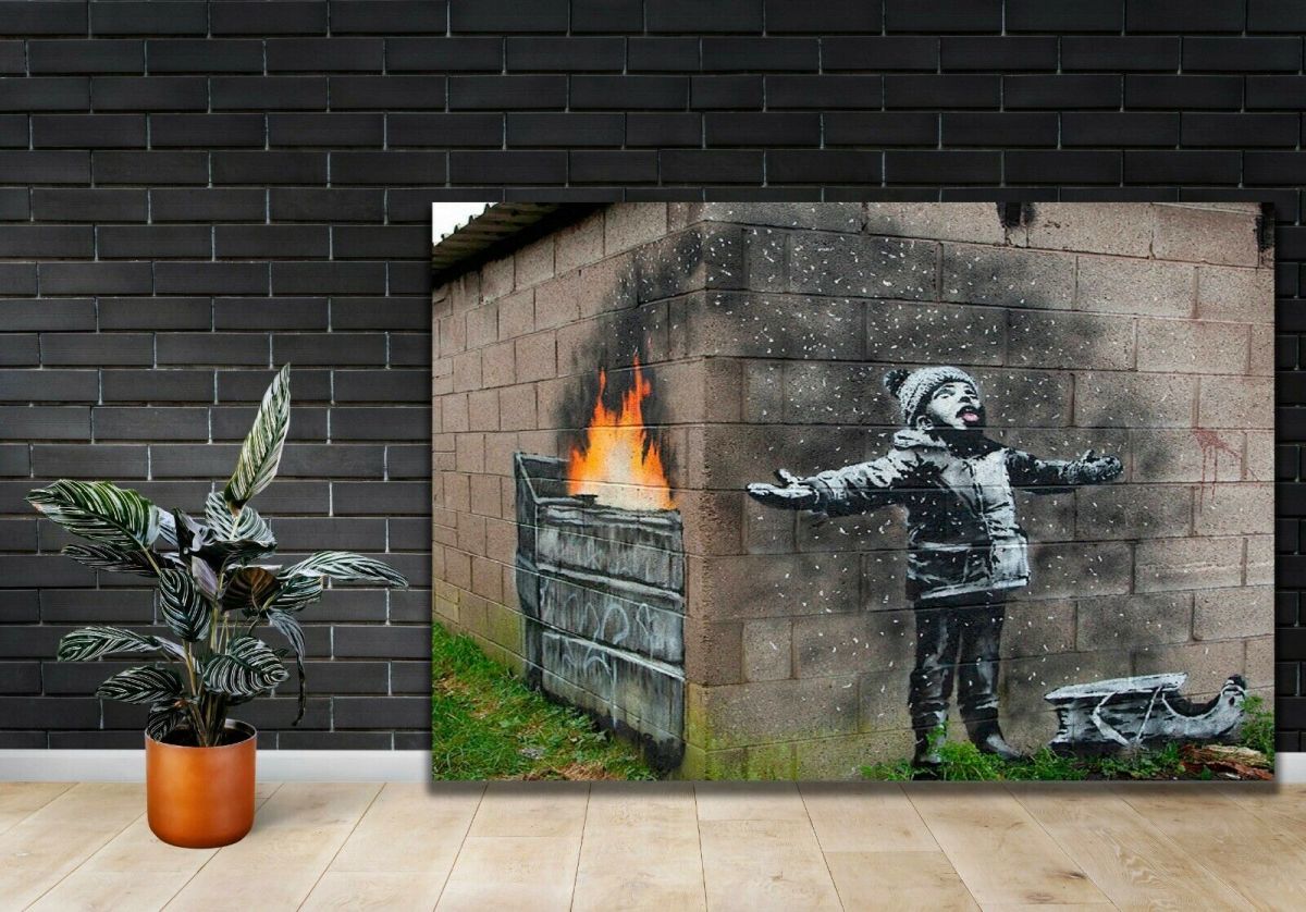 バンクシー Banksy 高級 キャンバス アート 大 パネル ポスター A１ 海外 雑貨 グッズ インテリア おしゃれ 雑貨 絵 ストリートアート_画像1