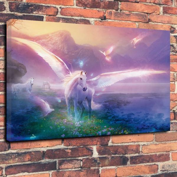  Pegasus Unicorn horse fantasy high class canvas art panel poster A1 abroad miscellaneous goods animal abstract painting art picture goods photograph 