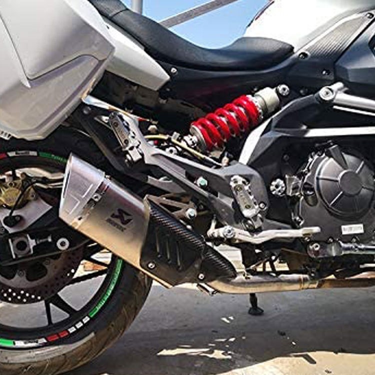 バイクスリップオンマフラー バイクサイレンサー ステンレス+カーボン 汎用 差込口50.8mm 長さ450mm インナーバッフル付き bk134_画像5
