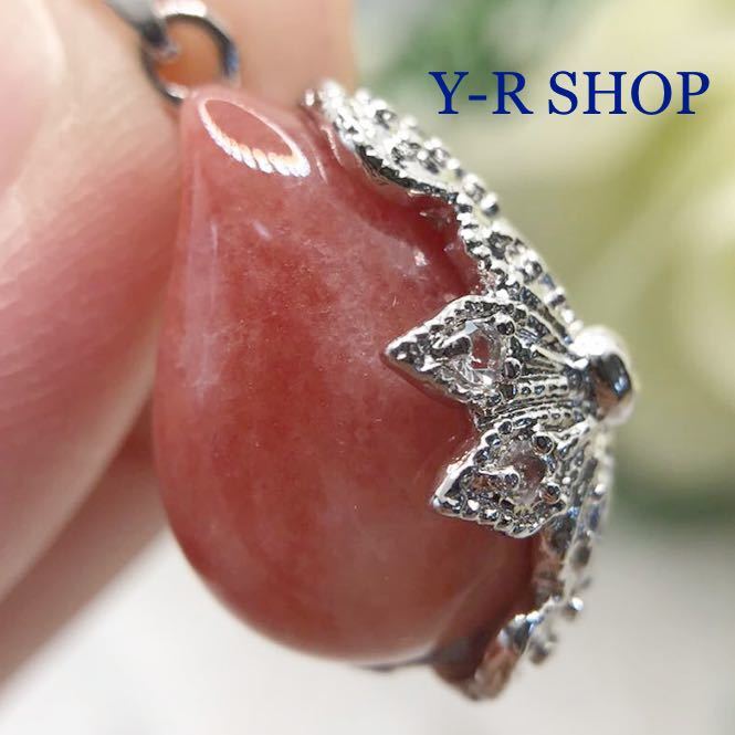  liquidation price * natural stone * red Jade . Cubic Zirconia. elegant pendant top * lady's silver accessory color stone 