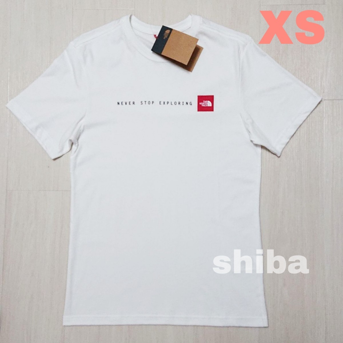 THE NORTH FACE ノースフェイス　tシャツ 半袖　白　NSE t-shirt　海外XSサイズ