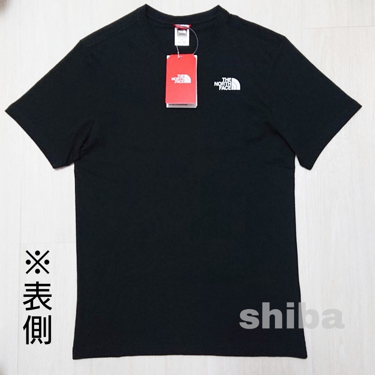 THE NORTH FACE ノースフェイス tシャツ 半袖 トップス 海外限定 ブラック 黒 レッドボックス チェック 海外XS