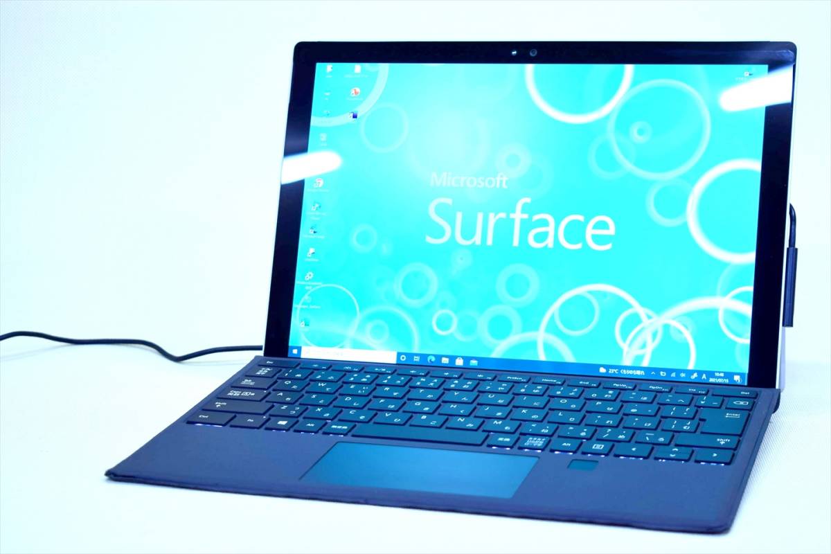 【即配】Office2019付属！SurfacePro4！ 指紋認証付きキーボードカバー付属 i5-6300U 4GB SSD128GB Bluetooth カメラ Office Win10 Windows
