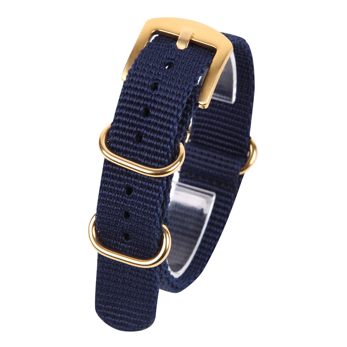 18mm Gold buckle navy 1.8mm thickness clock belt NATO installation manual 