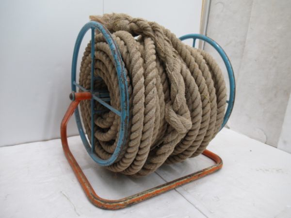 ヤフオク! - 綱引き 約45m 太さ2cm ロープ 縄 巻き取り機 巻...