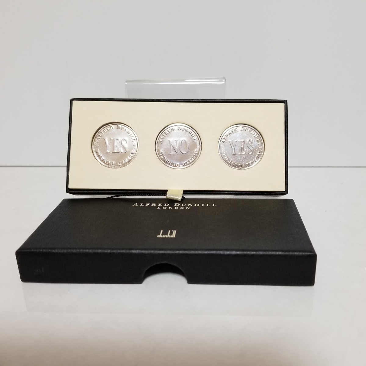 レア dunhill ダンヒル YES/NO シルバーコイン 3枚セット|Yahoo レア dunhill ダンヒル YES/NO シルバーコイン 3枚セット|Yahoo