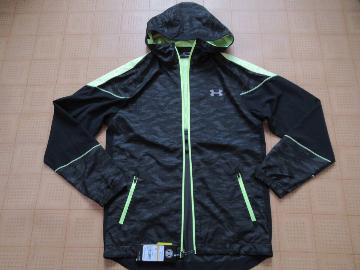 即決新品 SMサイズ UNDER ARMOUR ストレッチ薄手ジャージ上下セット ブラック heat gear アンダーアーマー