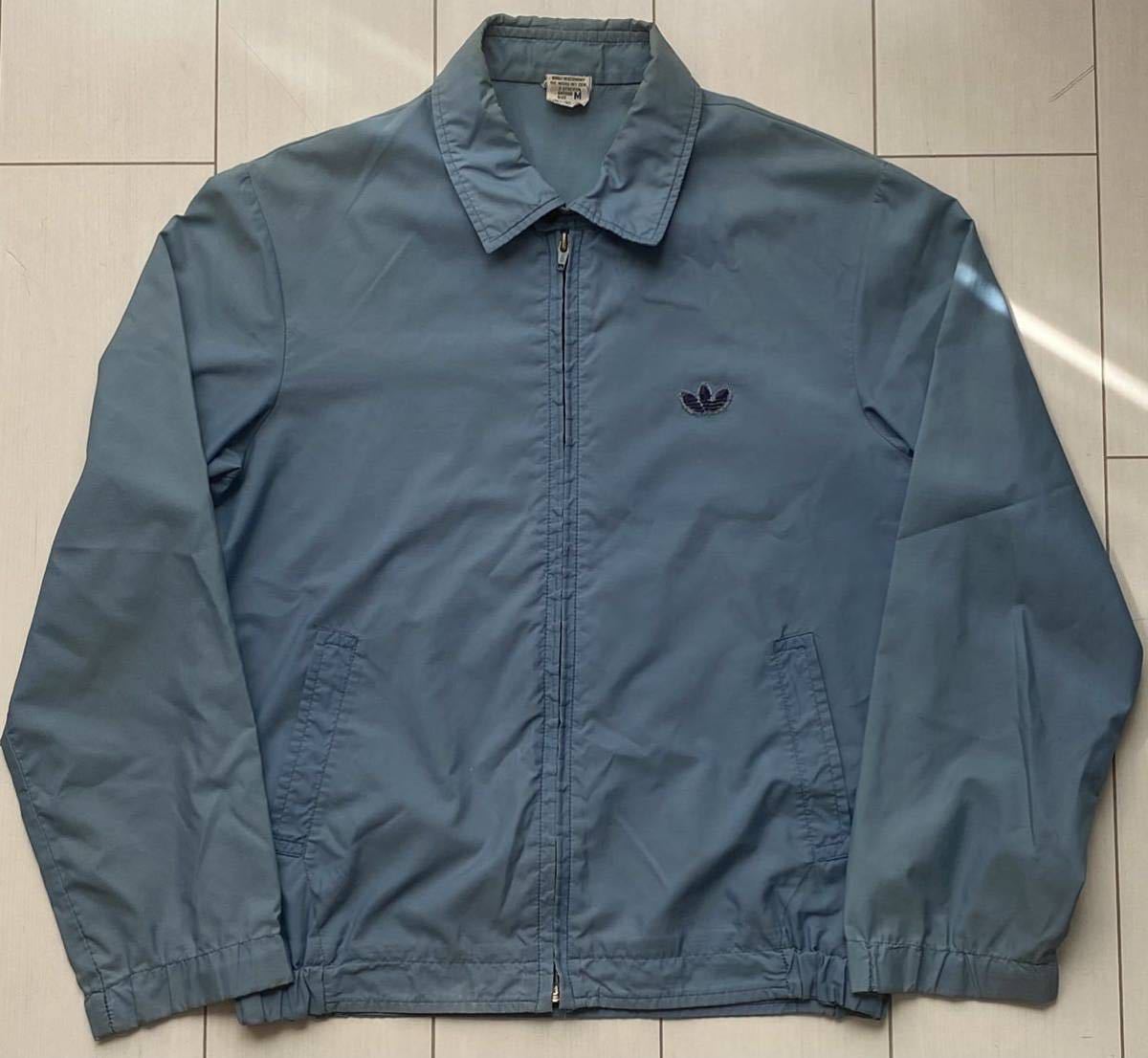 送料無料 希少 西ドイツ製 70s 80s adidas アディダス vintage ヴィンテージ ビンテージ デサント スイングトップ ジャケット M ブルー 青