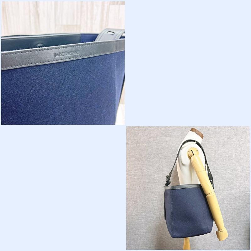 J&Mデヴィッドソン J&M Davidson トートバッグ ウール TONNE ネイビー