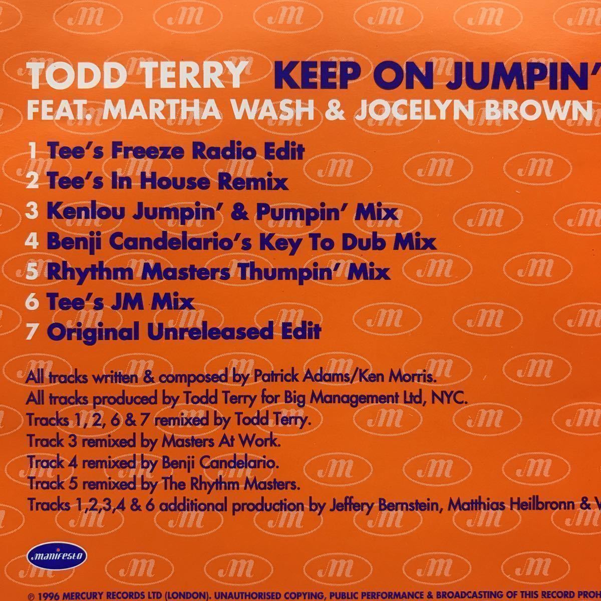 【house】Todd Terry Feat. Martha Wash & Jocelyn Brown / Keep On Jumpin'［CDs］7ver.《9b085 9595》_画像4