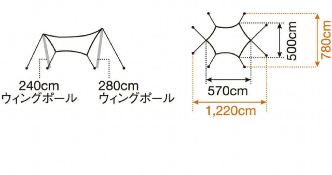 新品　スノーピーク snow peak タープ アメニティタープヘキサLセット　TP-851SR キャンプ　ヘキタープ　大型　サンシェード