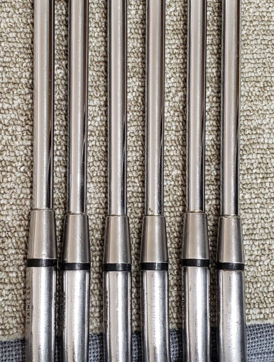 レア物　LINX リンクス　アイアン　セットMASTER　MODEL　5~9 PW 6本セットシャフト　オリジナルスチール　FLEX-R　グリップ　GOLFPRIDE _画像4