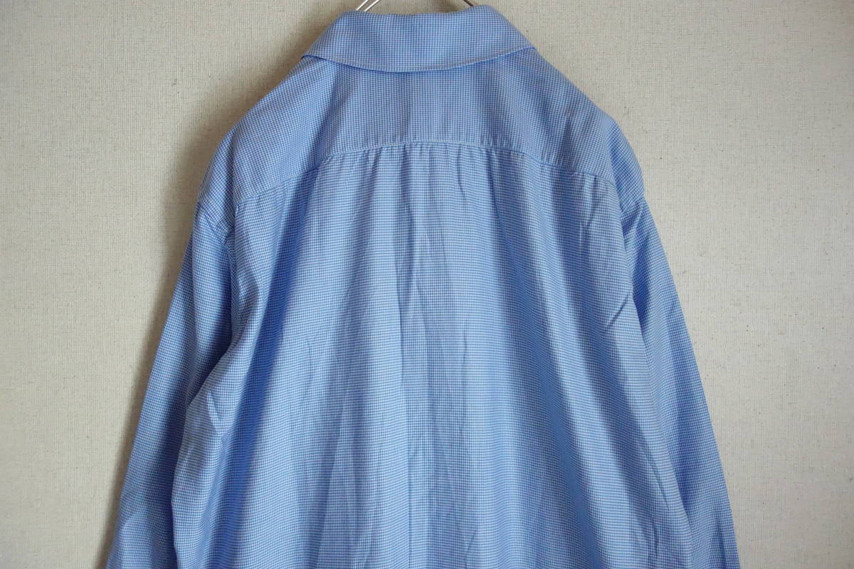 45rpm TINY ギンガムチェックシャツ ブルー 日本製 サイズ4 ビジネスカジュアルの画像4