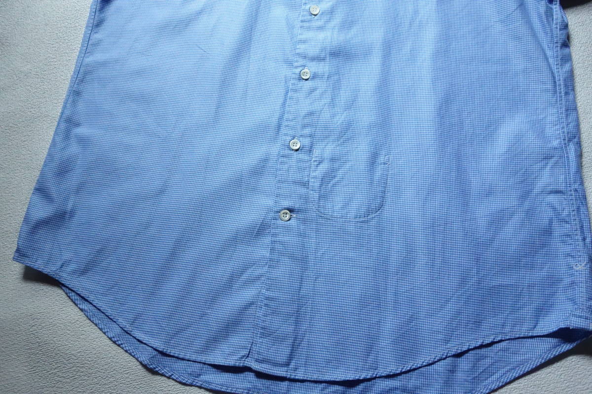 45rpm TINY ギンガムチェックシャツ ブルー 日本製 サイズ4 ビジネスカジュアルの画像6