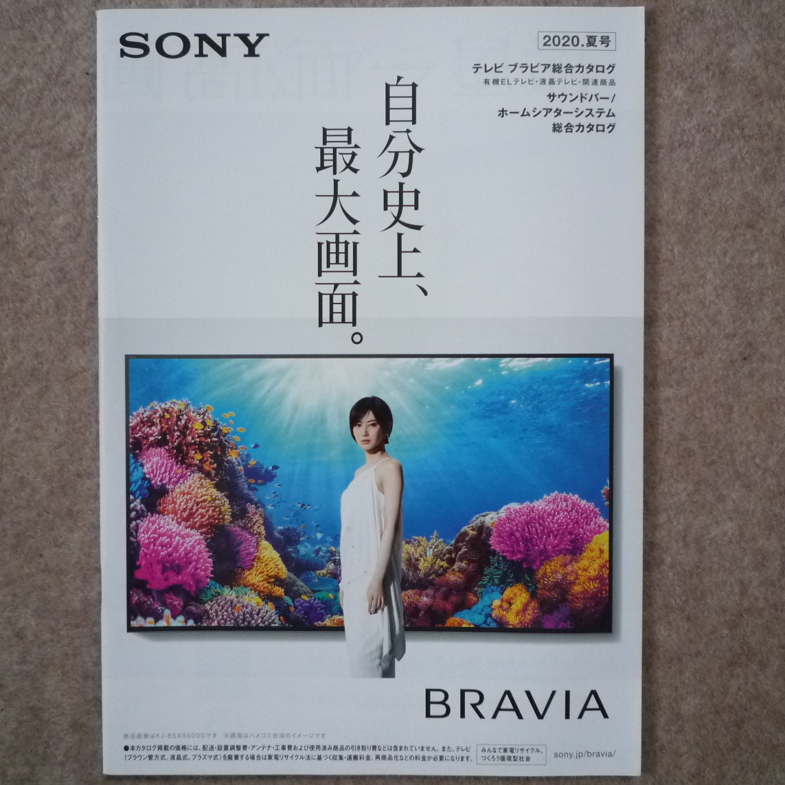  Sony tv catalog sony Bravia BRAVIA 2020 year 6 month 
