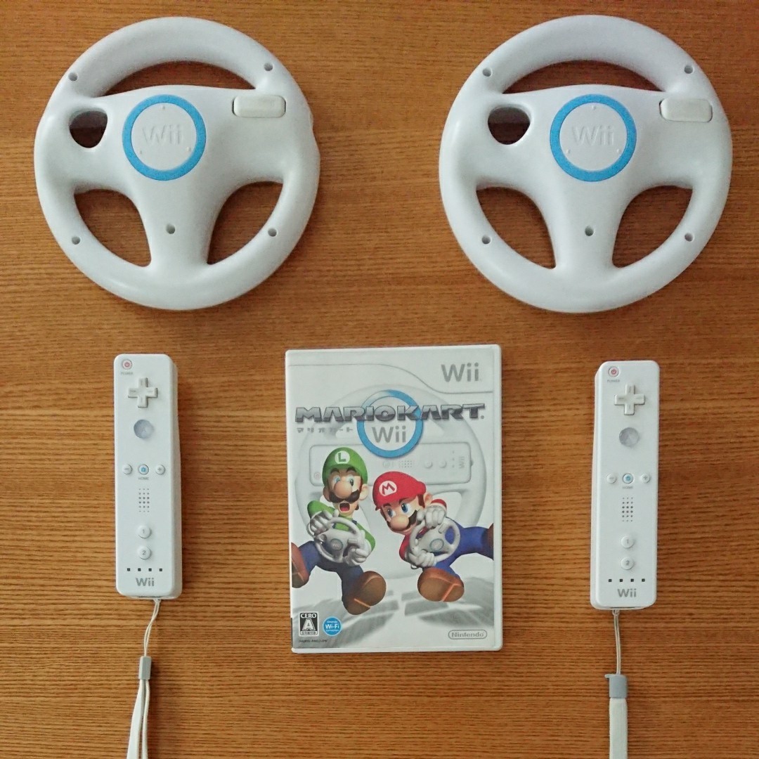 Wiiソフト マリオカート ハンドル Wiiリモコン セット