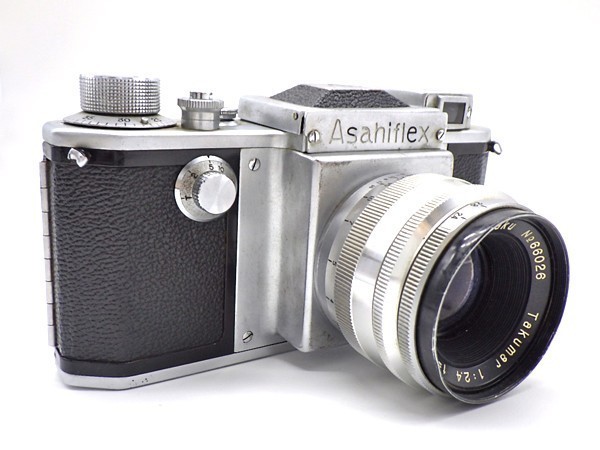 ジャンク品 Asahiflex アサヒフレックス カメラ レンズTakumar 58mm ｆ2.4付 PENTAX ペンタックス