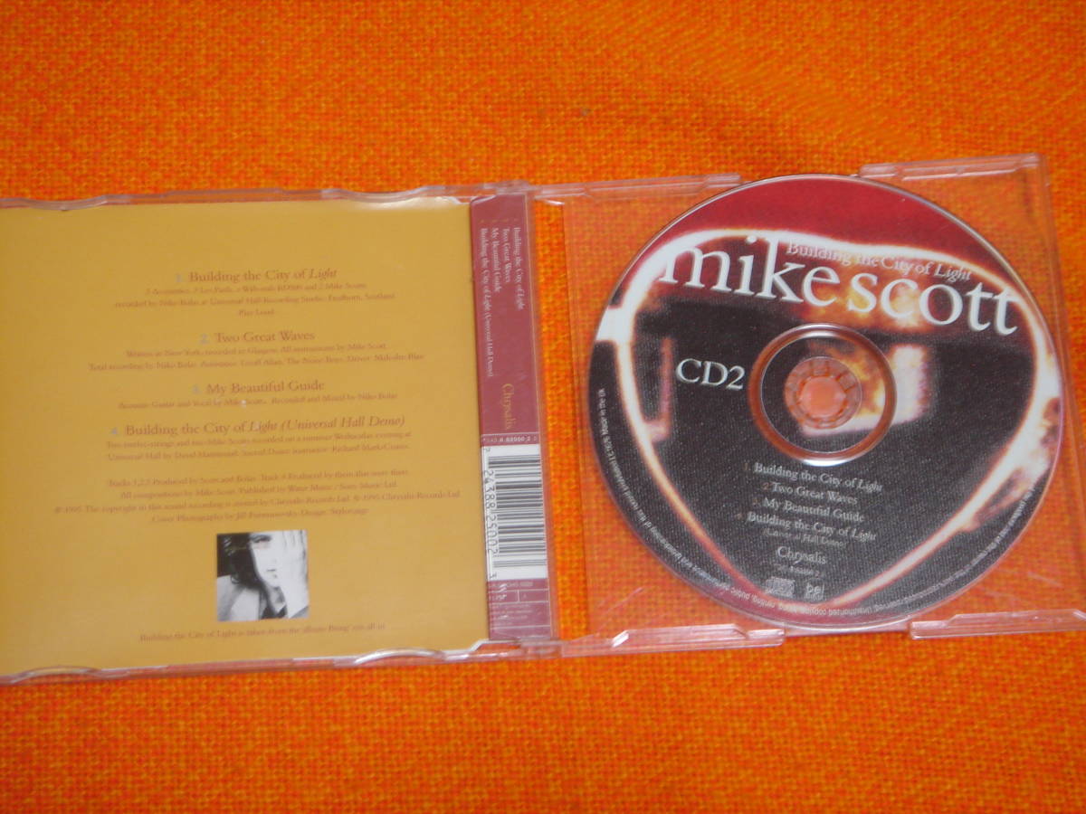 美品★廃盤CD■MIKE SCOTT（マイク・スコット）『Building The City Of Light』1995年■ザ・ウォーターボーイズ/The Waterboysのリーダー_画像2