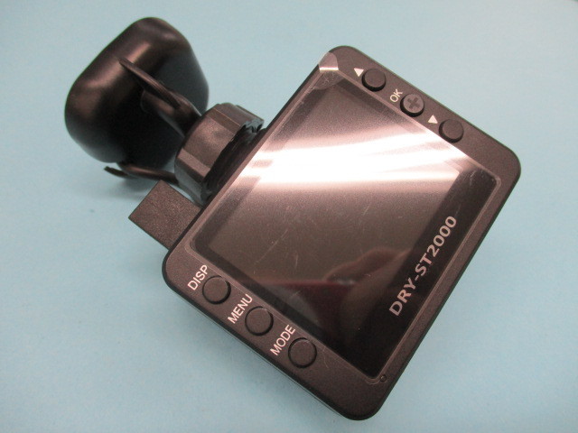ドライブレコーダー ユピテル 【 DRY-ST2000 】 2.0インチTFT液晶 動体検知 常時録画 FullHD ドラレコ シガー SDカード付 中古品_画面保護フィルムが付いています。