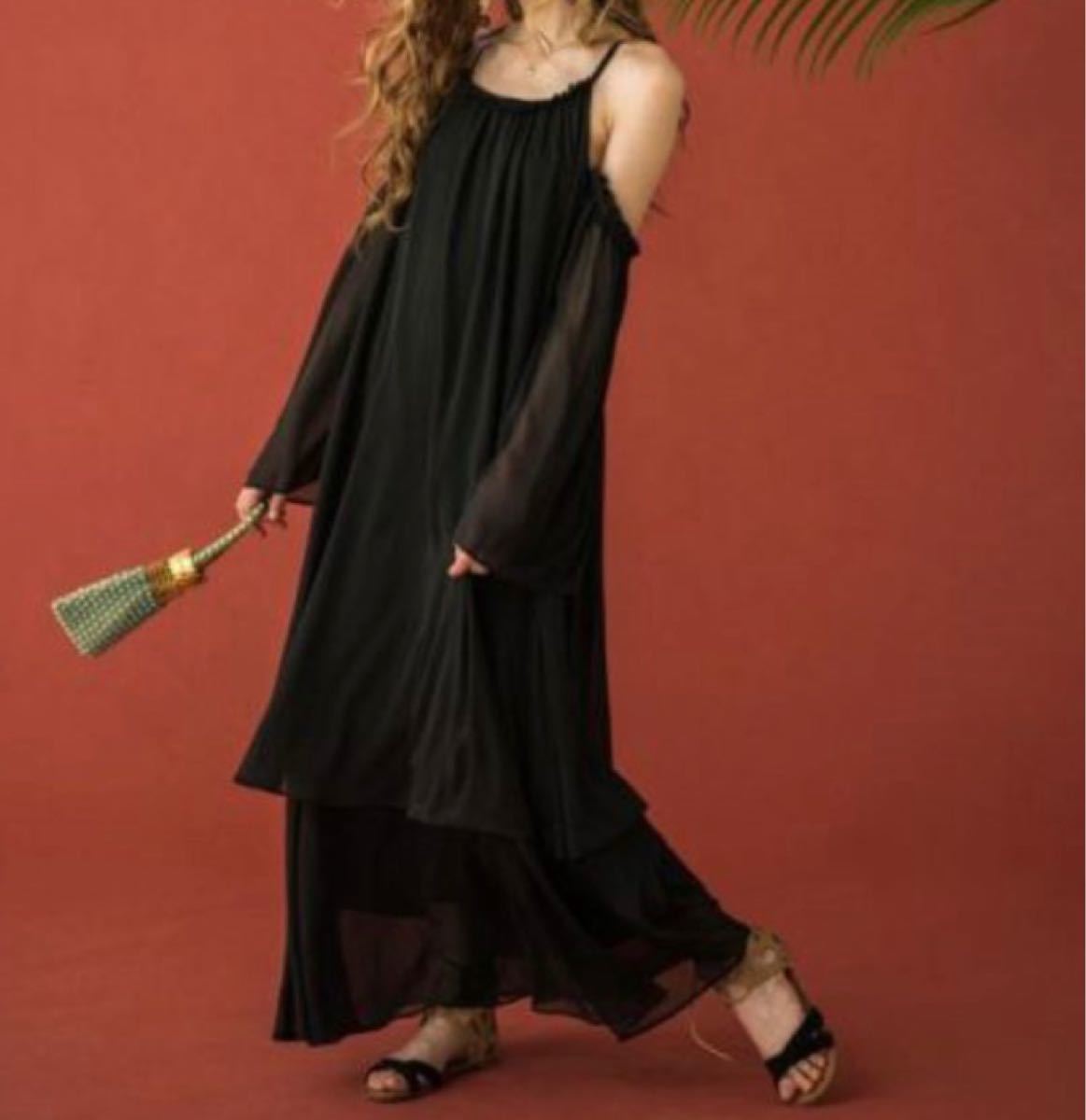 美品 Estella.K エステラケー イビザドレス 黒 オフショルダー 2way