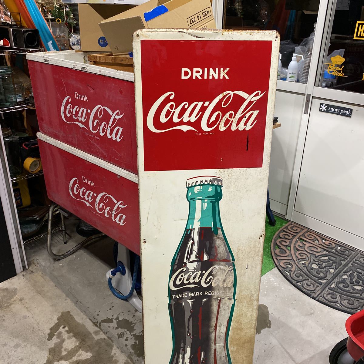 ブリキ看板】Coca-Cola 冷蔵庫☆ - 通販 - gofukuyasan.com