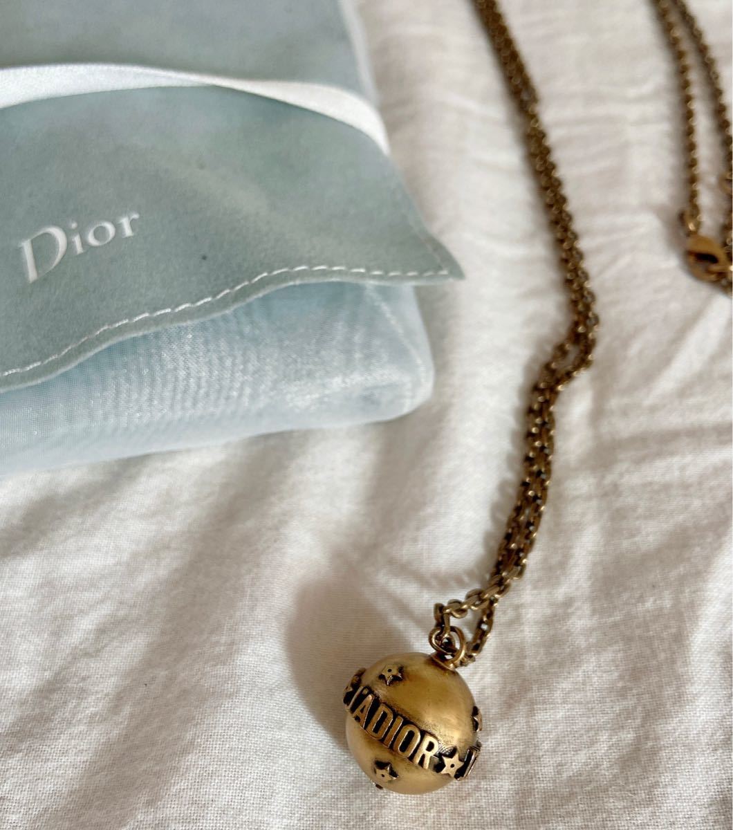 Dior美品ディオール J'ADIORアンティークゴールドネックレス Christian