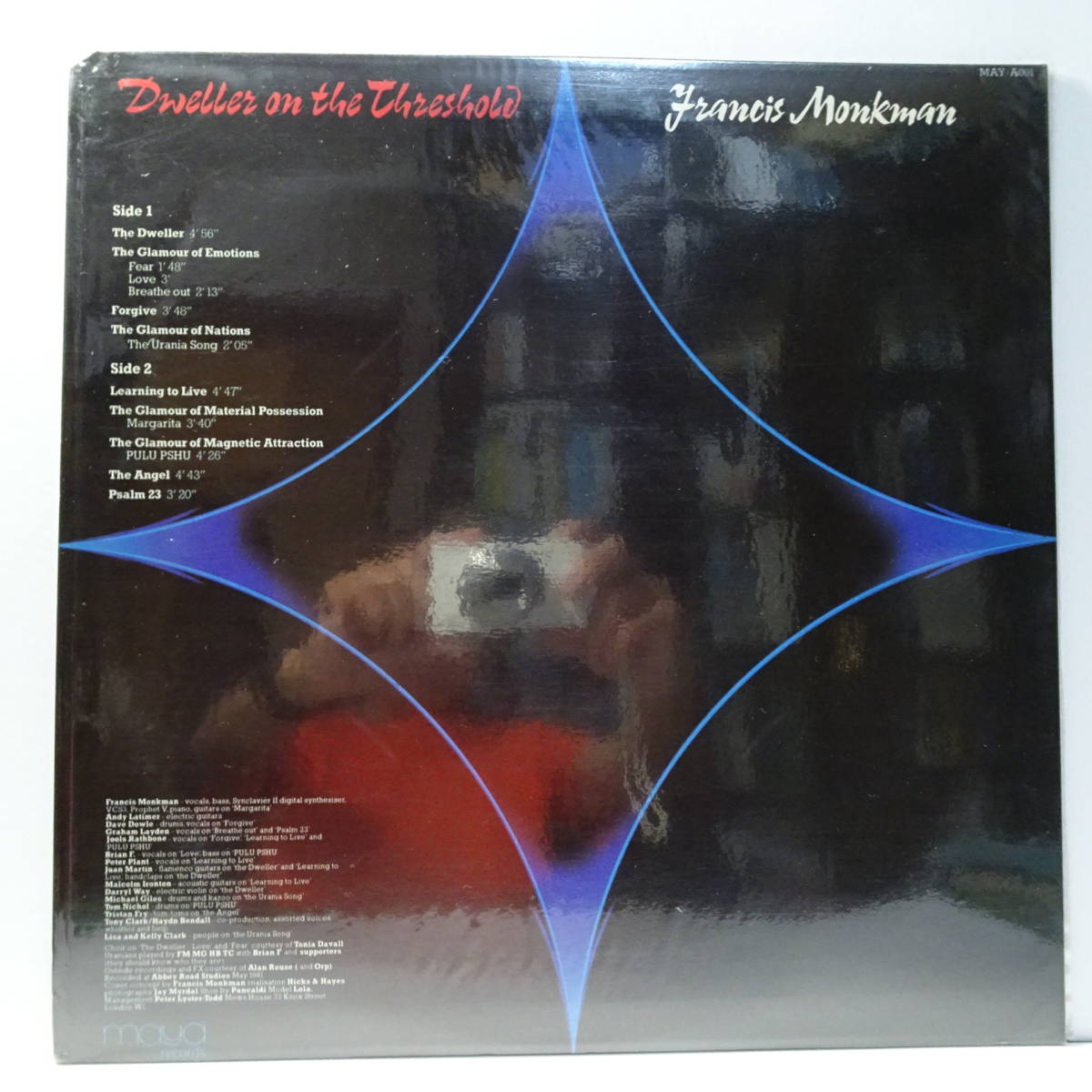LPレコード　【カーヴド・エア関連】　「Dweller On The Threshold」フランシス・モンクマン　（FRANCIS MONKMAN）_画像2