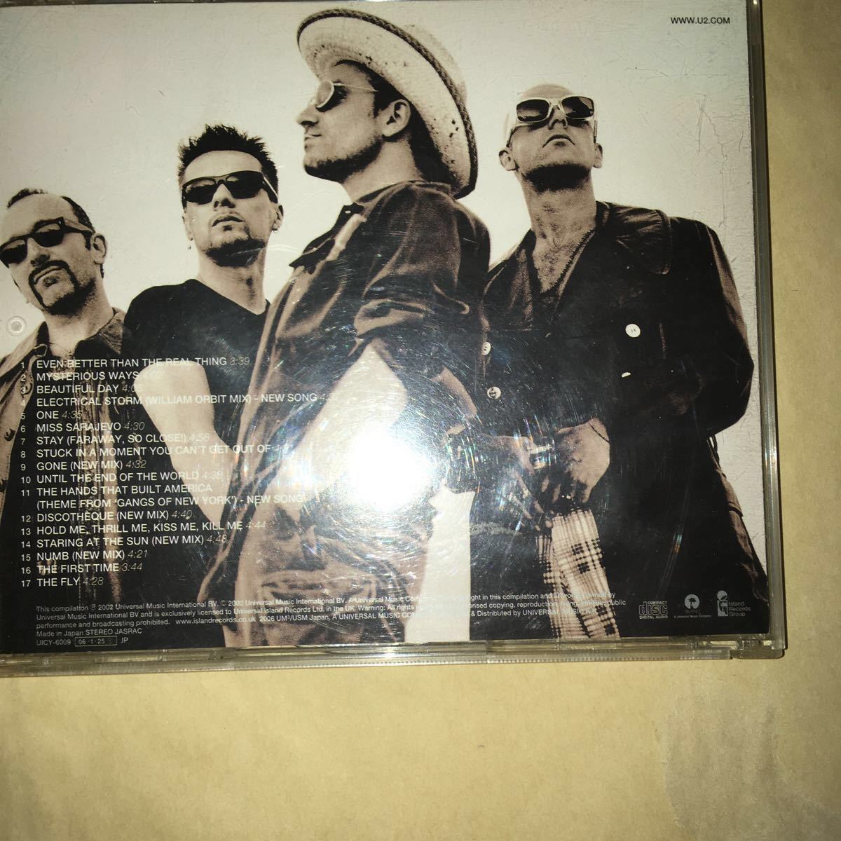 【訳あり】U2 THE BEST OF1990-2000 日本語盤　ジャケットなし、ケース汎用品 、歌詞カード有り