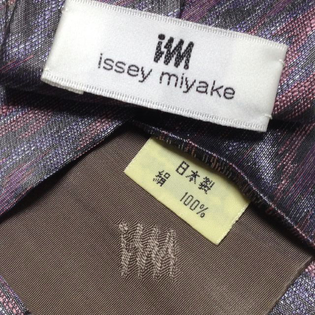  Issey Miyake im issey miyake the smallest lustre necktie made in Japan silk 100% total pattern Mix E-006620.. packet 