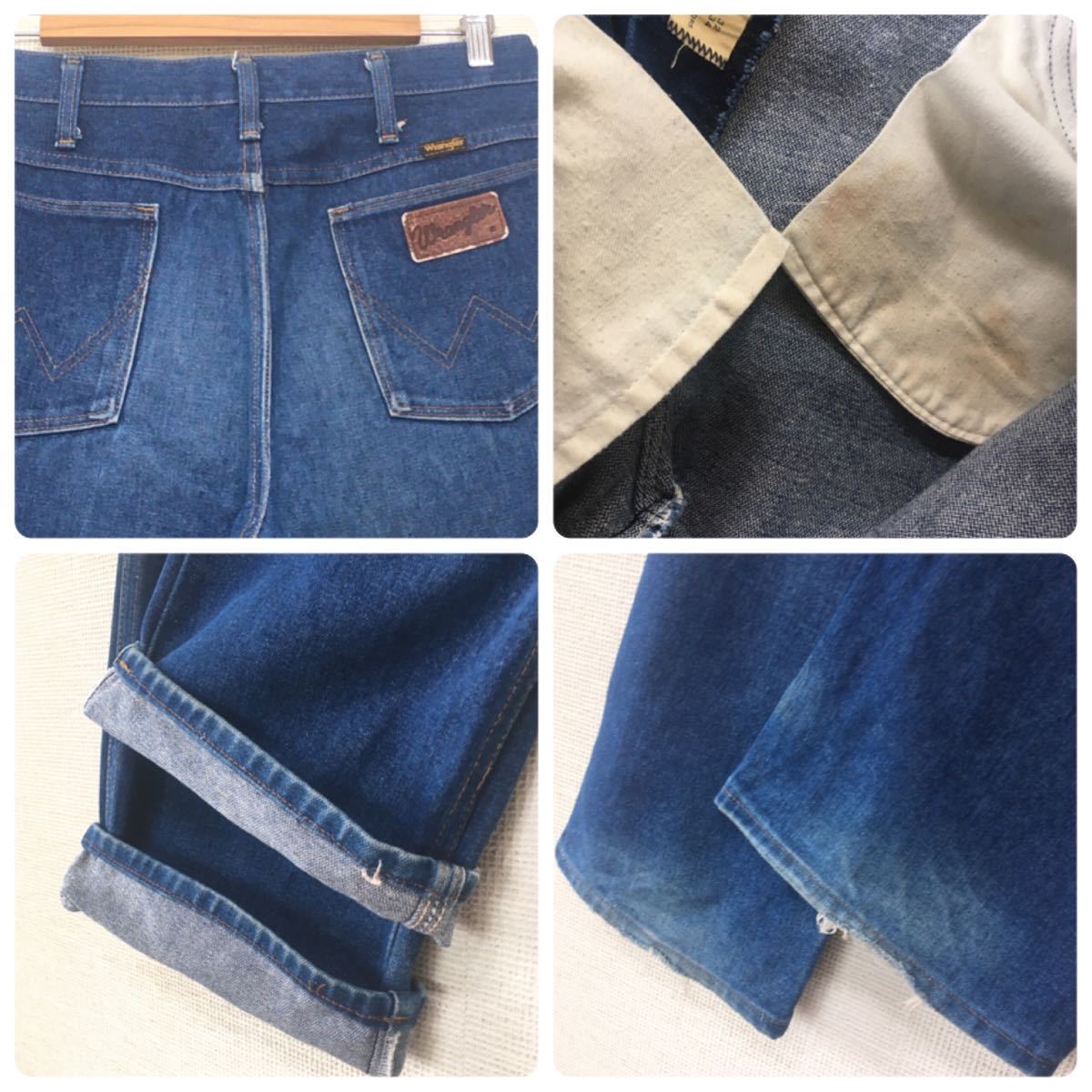 70s 70年代 80s 80年代 ハチノス ラングラー wrangler 945 USA製 W32 L34 デニムパンツ ブーツカット フレア  ビンテージ 内シングル A79 