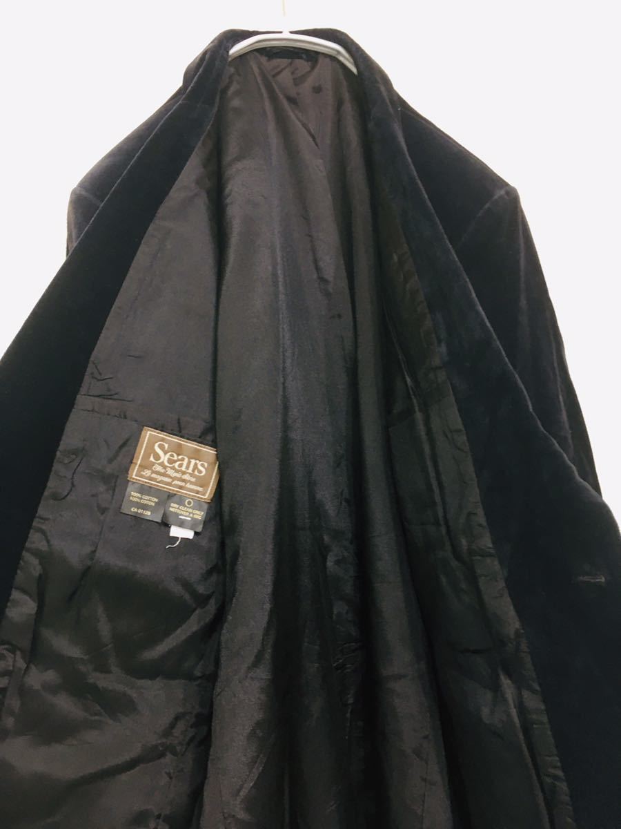 70s 70年代 80s 80年代 SEARS シアーズ ベロア テーラードジャケット JKT USA 古着 ビンテージ ヴィンテージ レア 305_画像6
