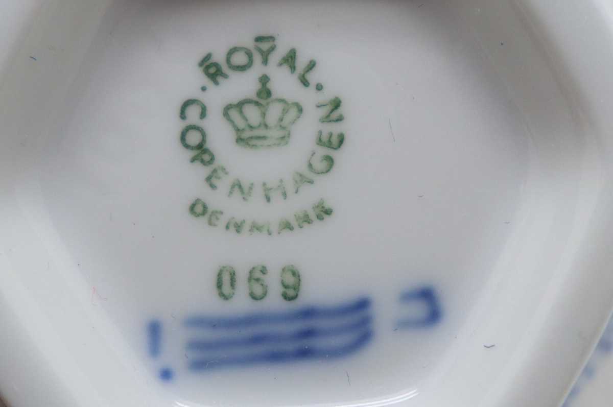 ロイヤルコペンハーゲン ROYAL COPENHAGEN ブルーフルーテッド　フルレース　顔付き　カップ&ソーサー