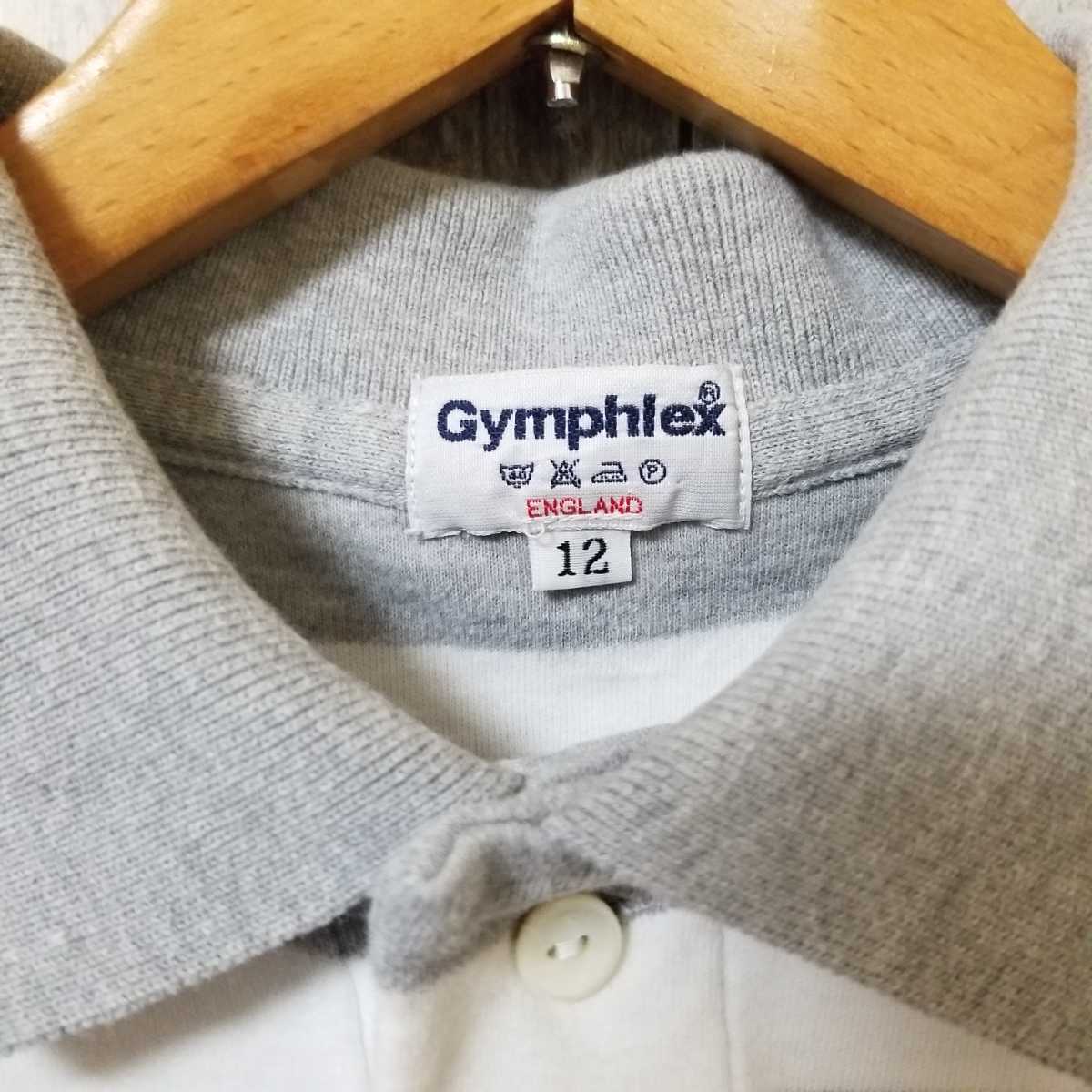 Gymphlex　ジムフレックス　ポロシャツ　半袖　ボーダー　サイズ12　日本製_画像6