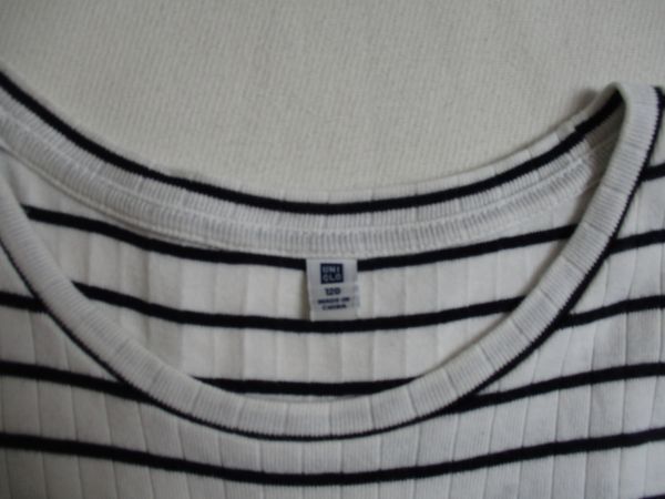 BC117[UNIQLO] Uniqlo окантовка chu-ru рукав нет One-piece женщина . белый 120