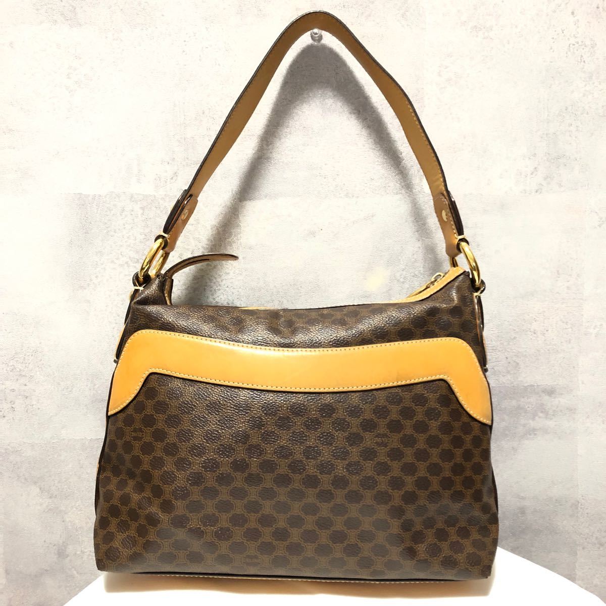 CELINE セリーヌ/マカダム柄 ブラゾン トリオンフ/ゴールド金具 CELINE セリーヌ/マカダム柄 ブラゾン トリオンフ/ゴールド金具