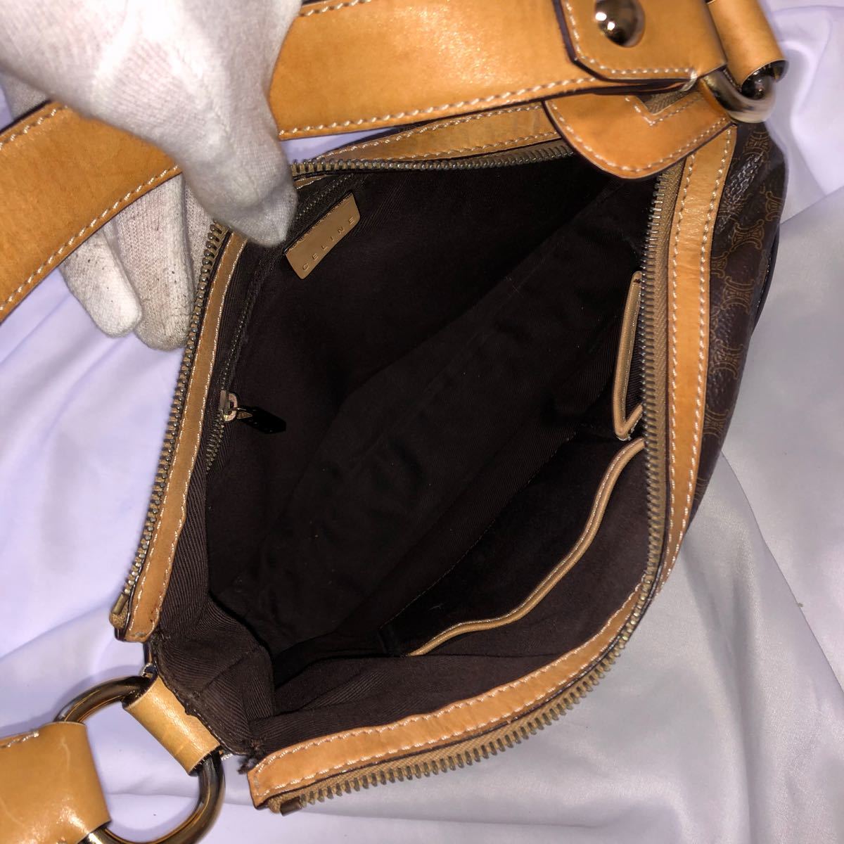 CELINE セリーヌ/マカダム柄 ブラゾン トリオンフ/ゴールド金具 CELINE セリーヌ/マカダム柄 ブラゾン トリオンフ/ゴールド金具