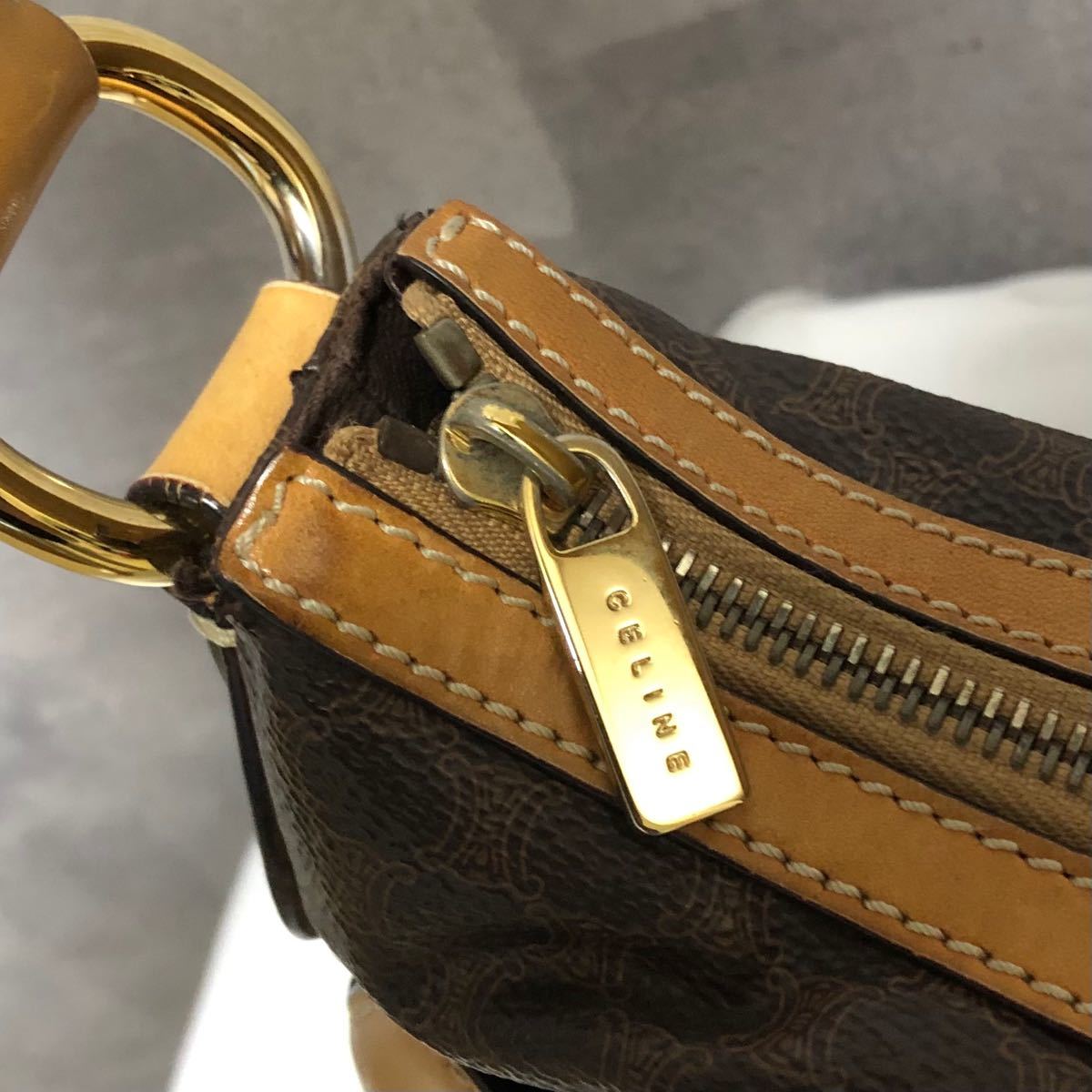 CELINE セリーヌ/マカダム柄 ブラゾン トリオンフ/ゴールド金具 CELINE セリーヌ/マカダム柄 ブラゾン トリオンフ/ゴールド金具