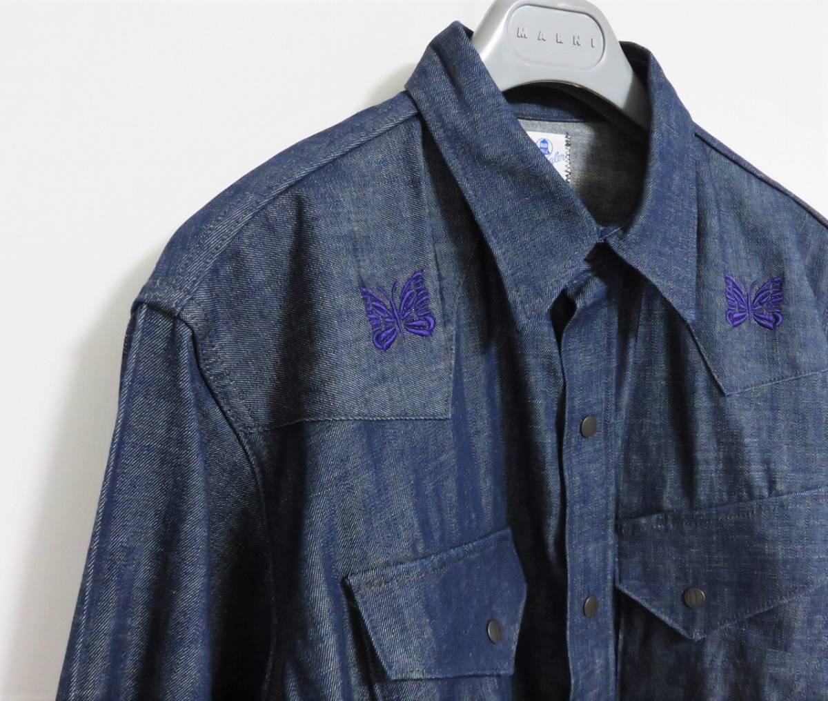 ブリヤンテス・レッド Needles x Wrangler ウエスタンシャツ M