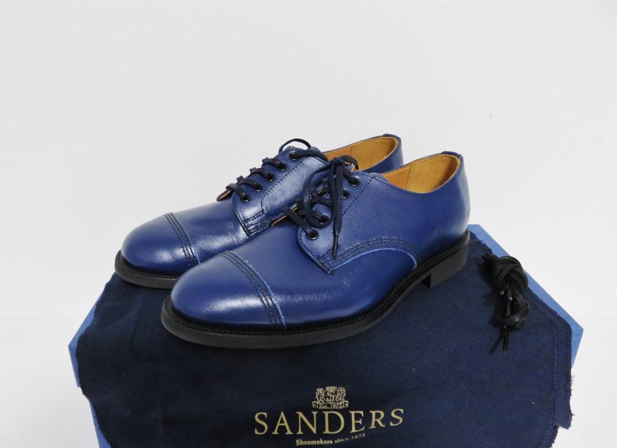  regular price 5.7 ten thousand SANDERS Military Derby Shoe 4 navy lady's England made commando sole Sanders military Dubey shoes 23