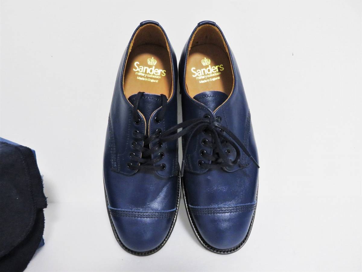  regular price 5.7 ten thousand SANDERS Military Derby Shoe 4 navy lady's England made commando sole Sanders military Dubey shoes 23