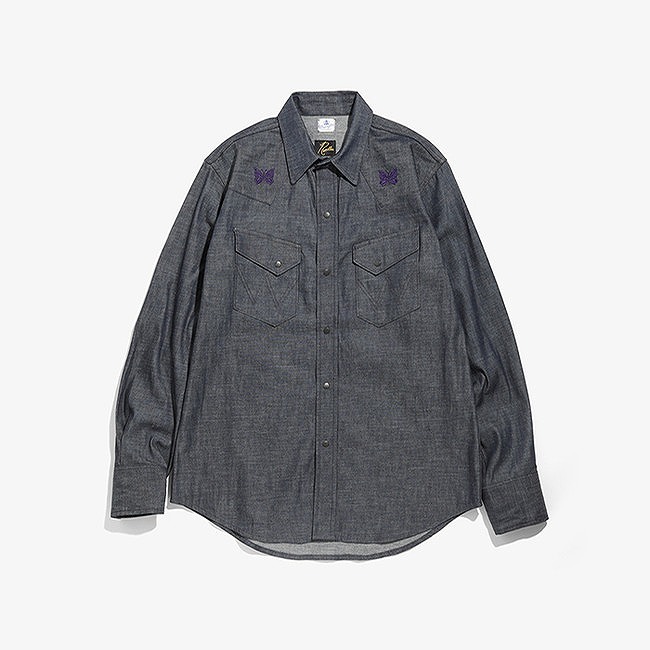  бесплатная доставка новый товар Needles × Wrangler non woshu Western Denim рубашка S Needles Wrangler игла z сотрудничество специальный заказ 