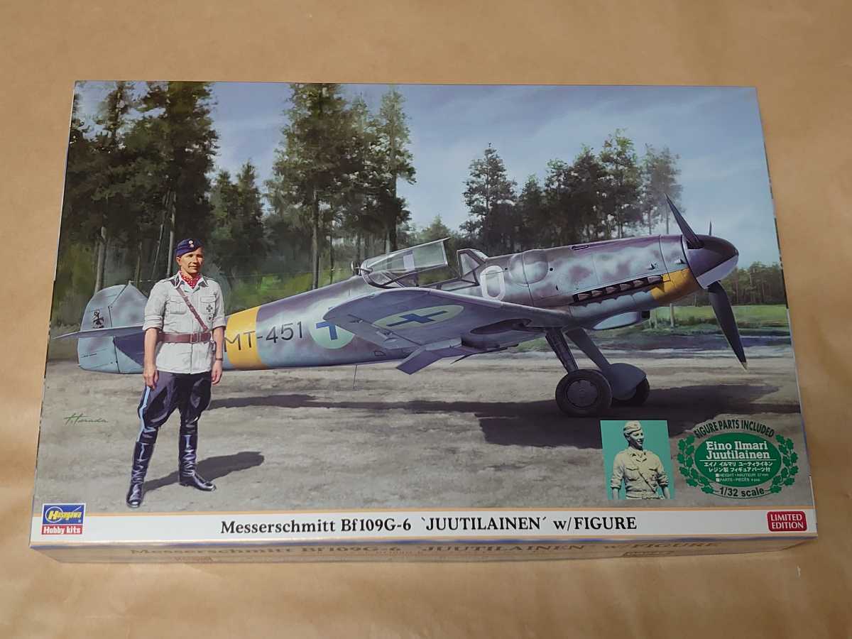 ハセガワ　1/32　メッサーシュミット Bf109G-6 ユーティライネン　W/フィギュア