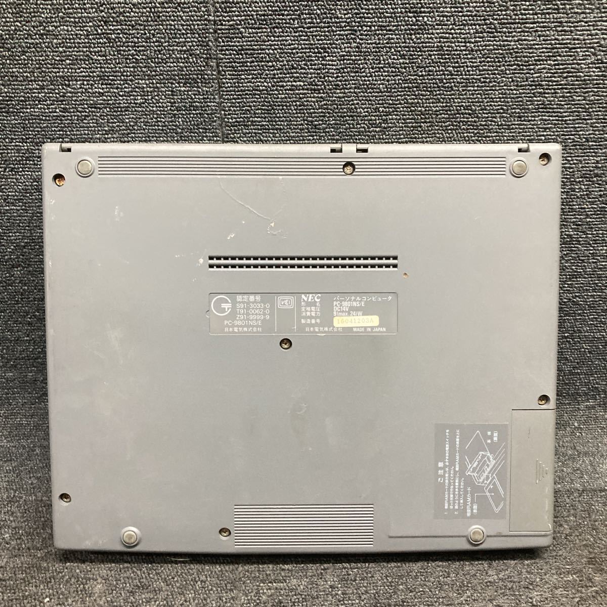 MM98-180 激安 PC98 ノートブック NEC PC-9801NS/E 通電OK ジャンク　同梱可能_サビあり