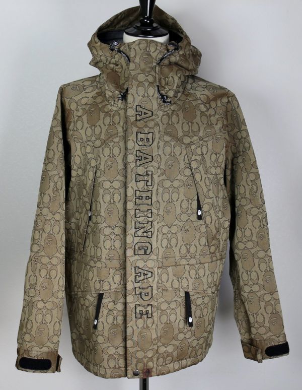 COACH x BAPE A BATHING APE コーチ エイプ snowboard jacket スノボ ジャケット L b4288_画像1