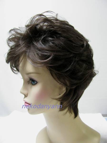  high quality new goods! unused nature wig wig dark brown scorching tea color * medical care for also heat-resisting * man and woman use ...* size adjustment possibility free shipping health safety 