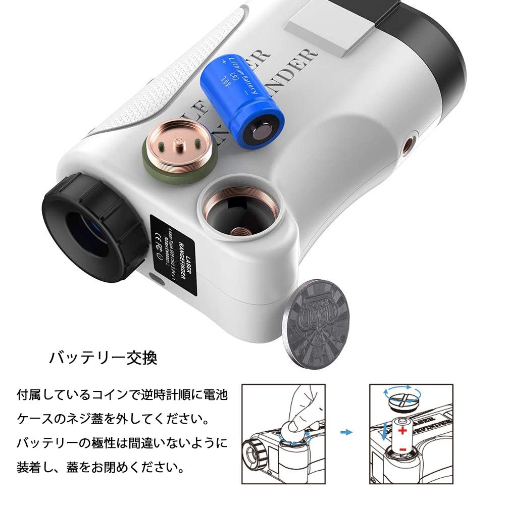 ゴルフ用スコープ ブラック 距離測定器 レーザー距離計 高低差 傾斜