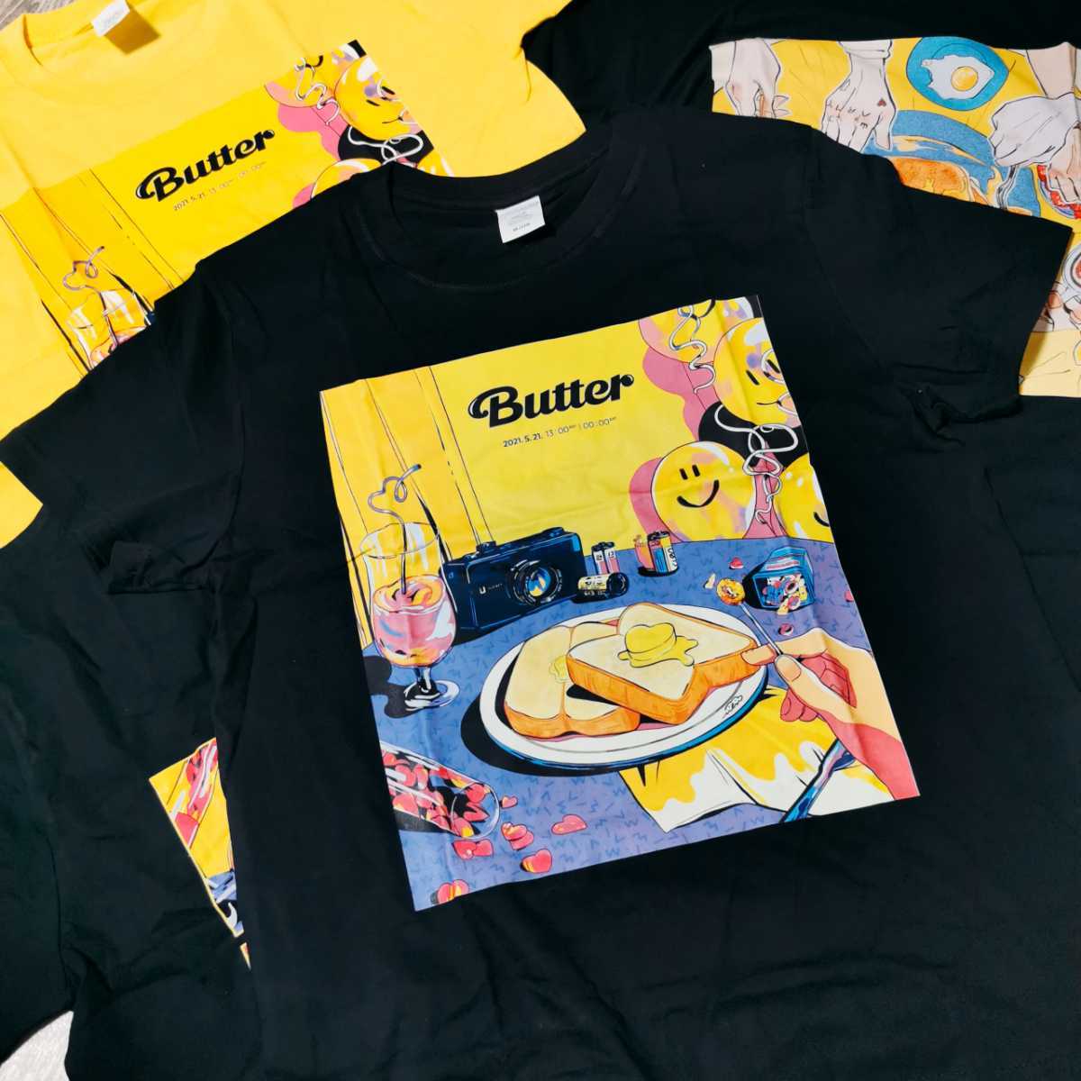 BTS【Butter】イラストTシャツB-B【S】_画像2