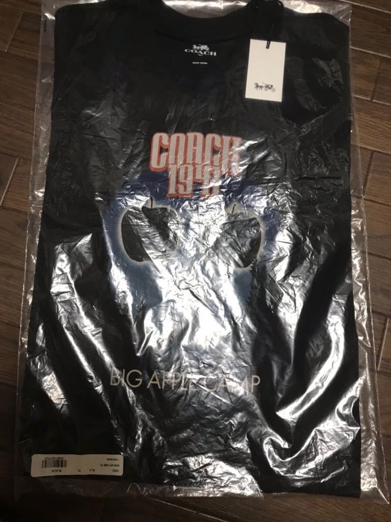 新品 タグ付 値下げ◇コーチ 半袖TシャツBIG APPLE CAMP◇Lサイズ相当