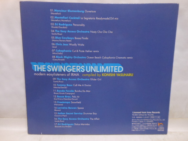 国内盤　THE　SWINGERS　UNLIMITED　　modern　easylisteners　of　IRMA　　compiled　by　KONISHI　YASUHARU_画像2